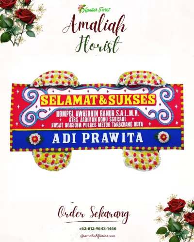 Karangan Bunga Ucapan Selamat di Lobener